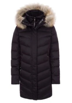 FERA SASHA COAT FAUX FUR BLACK
