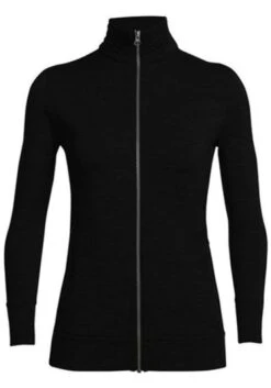 ICEBREAKER WS DIA LS ZIP BLACK