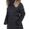 SUNICE WS EVA 3/4 COAT REAL FUR BLACK