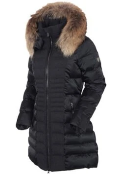 SUNICE WS EVA 3/4 COAT REAL FUR BLACK