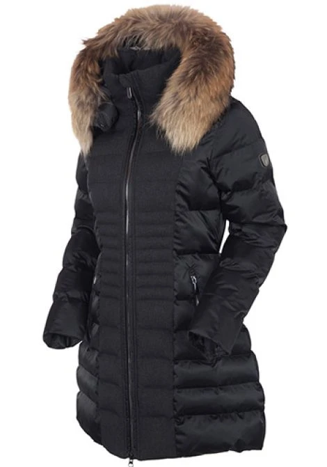 SUNICE WS EVA 3/4 COAT REAL FUR BLACK 3 SUNICE WS EVA 3/4 COAT REAL FUR BLACK