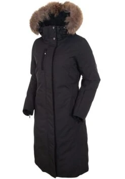 SUNICE HILLARY LONG COAT BLACK REAL FUR