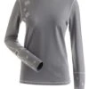 NILS MADDIE CREW TOP CLOUD GREY/WHITE -Winter Clothing nils wms maddie crew top cloud grey white