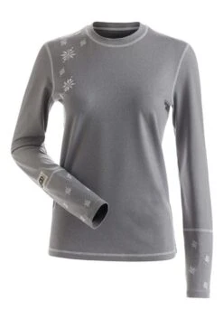 NILS MADDIE CREW TOP CLOUD GREY/WHITE