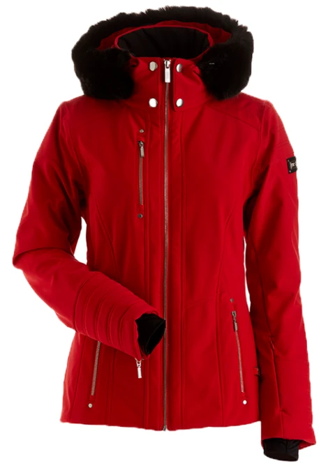 NILS NISEKO FAUX FUR JACKET - RED 3 NILS NISEKO FAUX FUR JACKET - RED