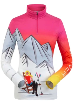 SPYDER WS SUNSET ZIP T NECK