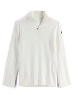 SPYDER WS SAVONA ZIP T-NECK - WHITE